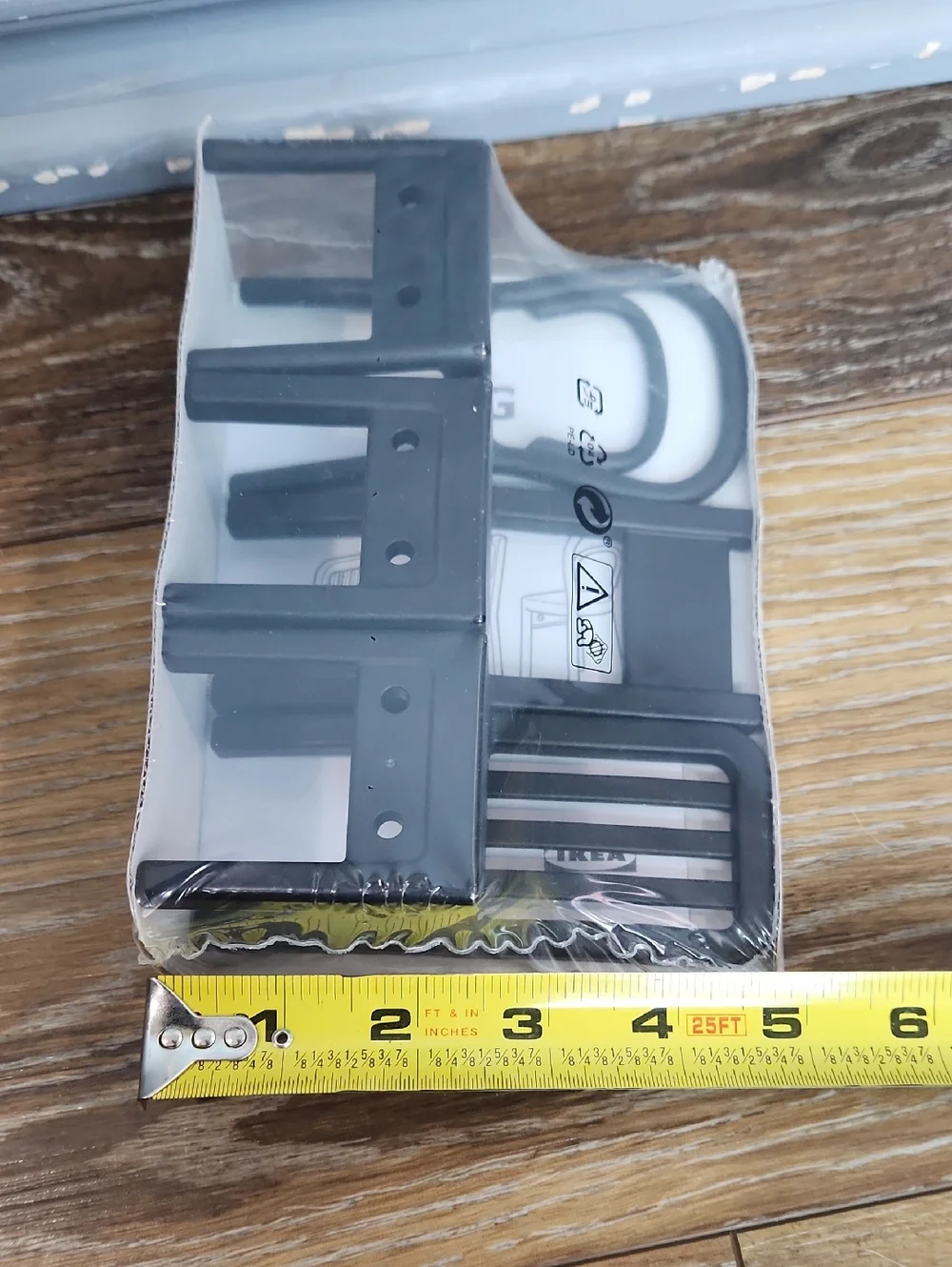 NWT Ikea Fjantig Black Mini Chair Wall Hooks